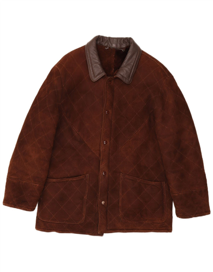 Vintage muška jakna s ovčicama IT 50 Large Brown Shearling
