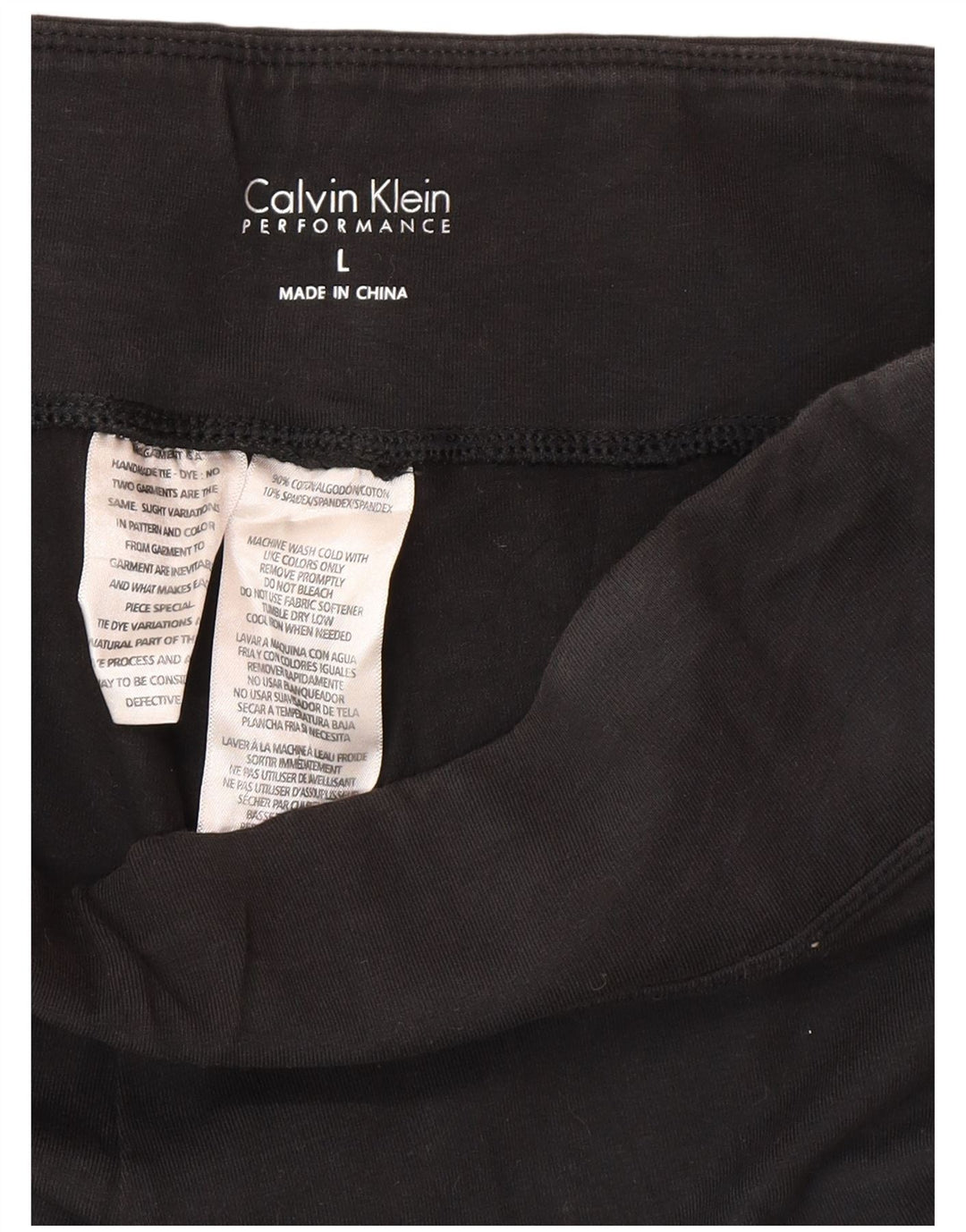 Calvin Klein ženske kapri tajice UK 14 velike pamučne crne kravate