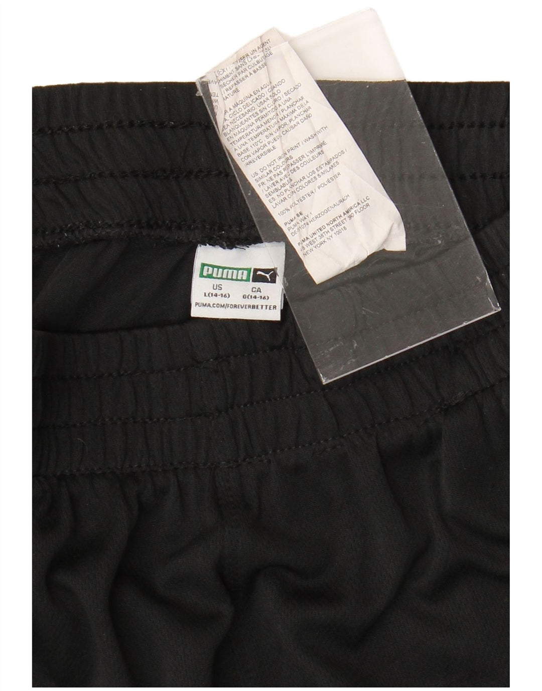 Puma kratke sportske hlače za dječake 14-15 godina, veliki crni poliester u boji