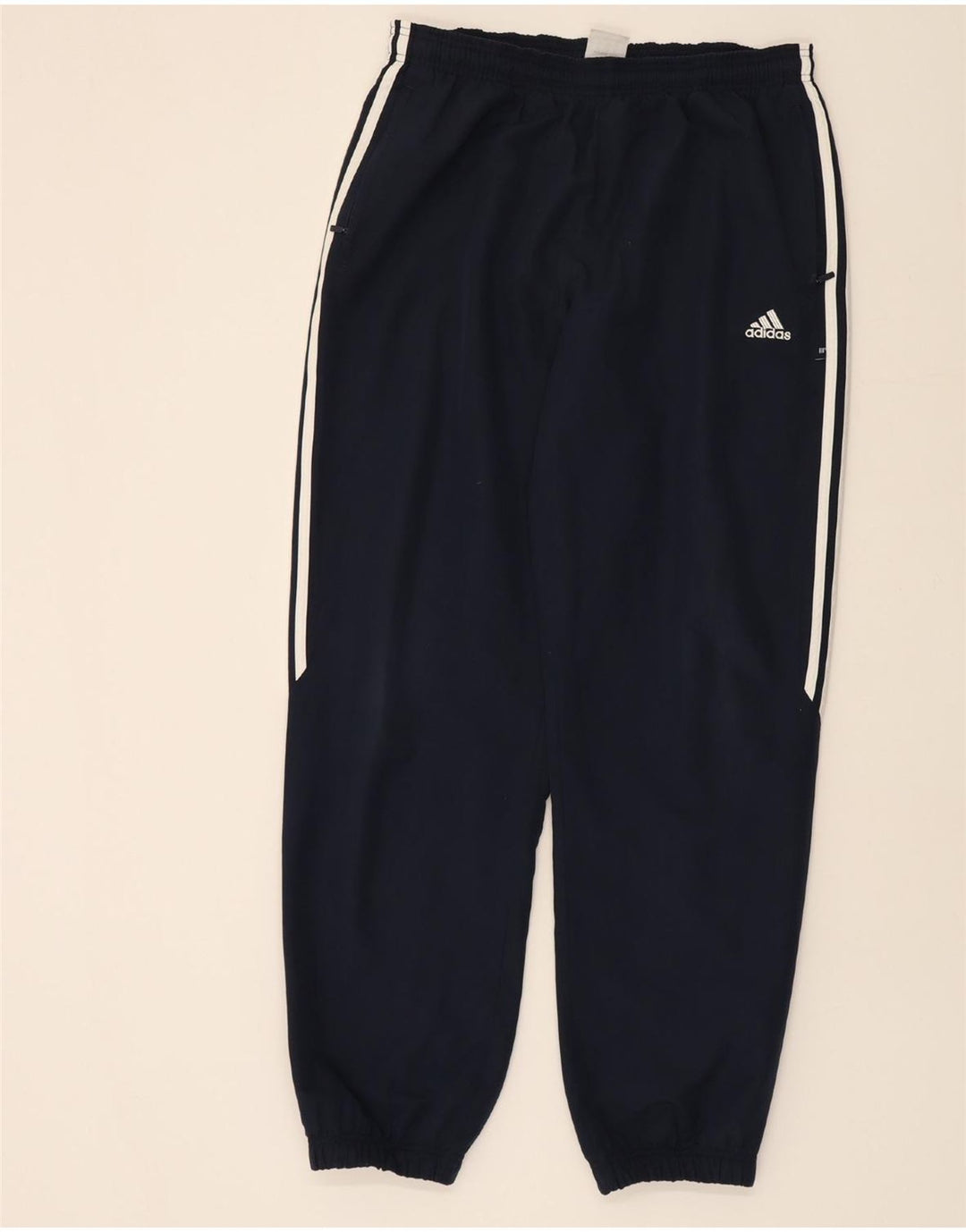 ADIDAS Mens Tracksuit Trousers Joggers Large  Navy Blue Polyester