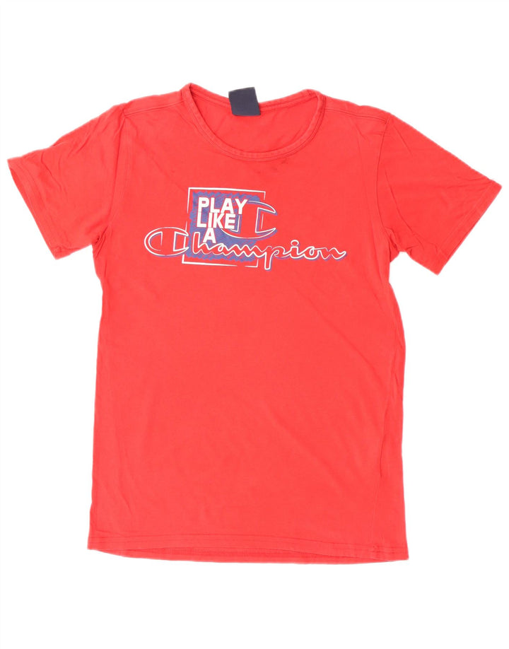 Velika crvena pamučna majica kratkih rukava Champion Boys Graphic T-Shirt 11-12 Years
