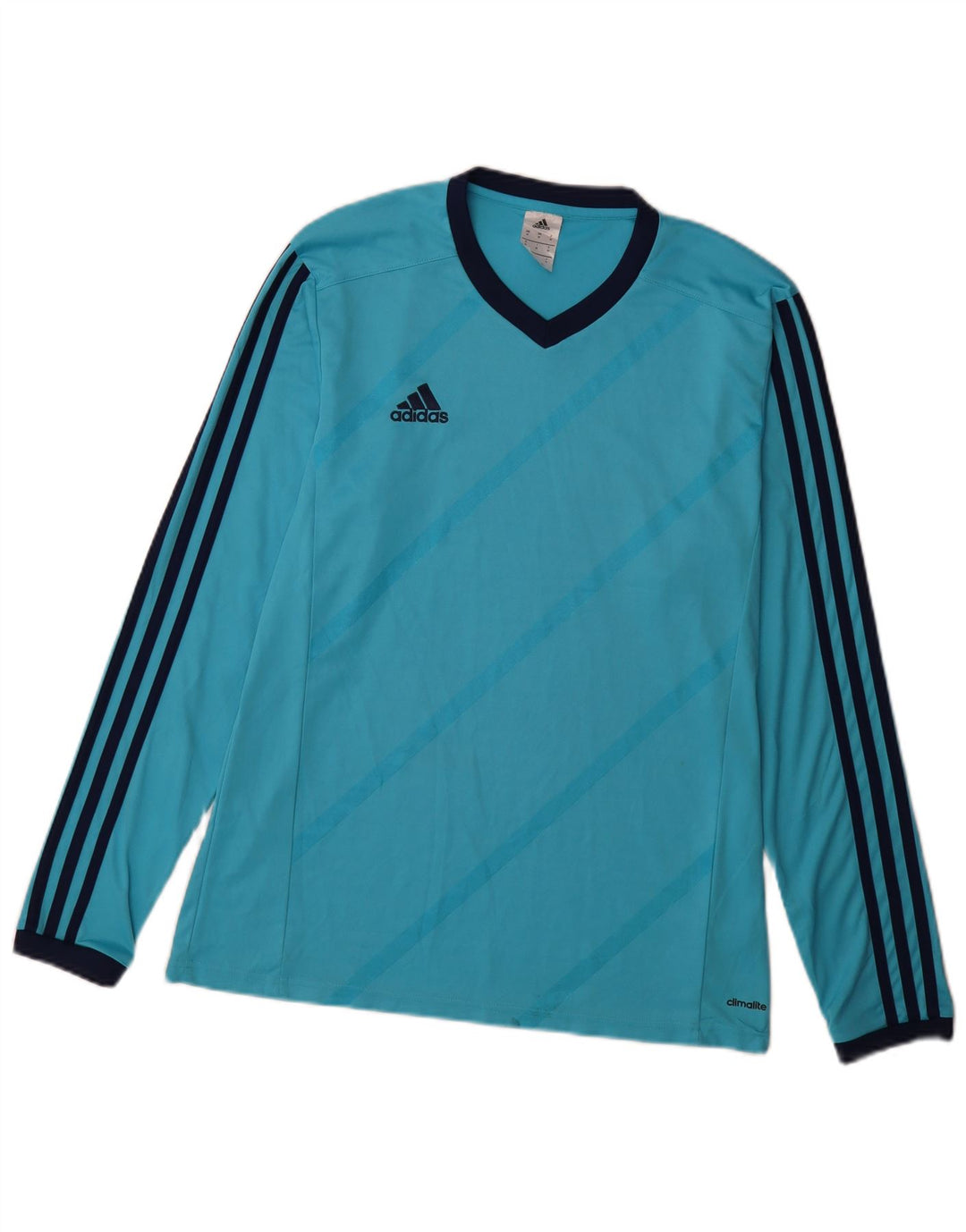 Adidas muška majica Climalite s dugim rukavima srednje plave boje od poliestera
