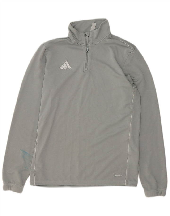 Adidas muška trenirka Aeroready zip izrez i gornji dio srednje sive poliestera