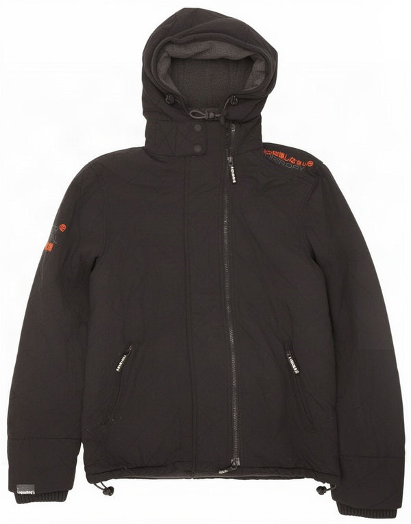 Superdry Mens The Windcheater Graphic Windbreaker Jacket UK 40 Large Black