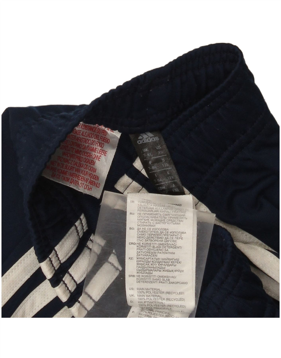 Adidas Hlače za trenirku za dječake 7-8 godina tamnoplave poliesterske