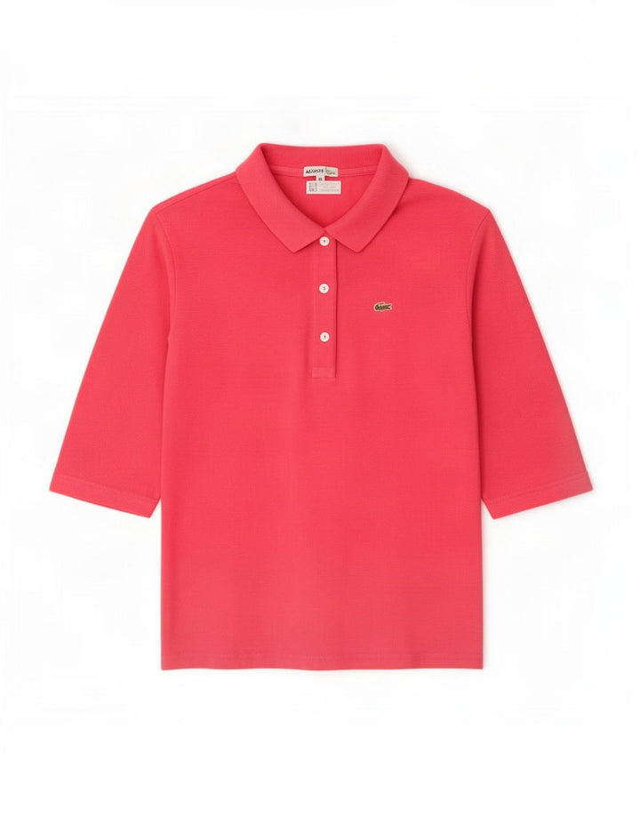 Lacoste ženska polo majica veličine 44 srednje ružičasti pamuk