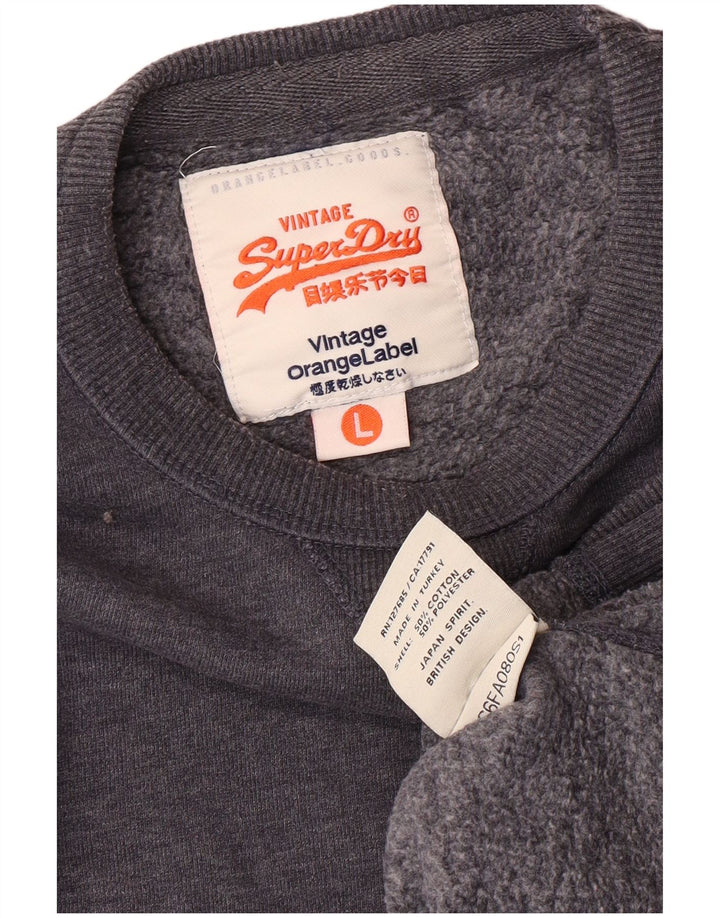 Superdry muški džemperi veliki sivi pamučni retro stil