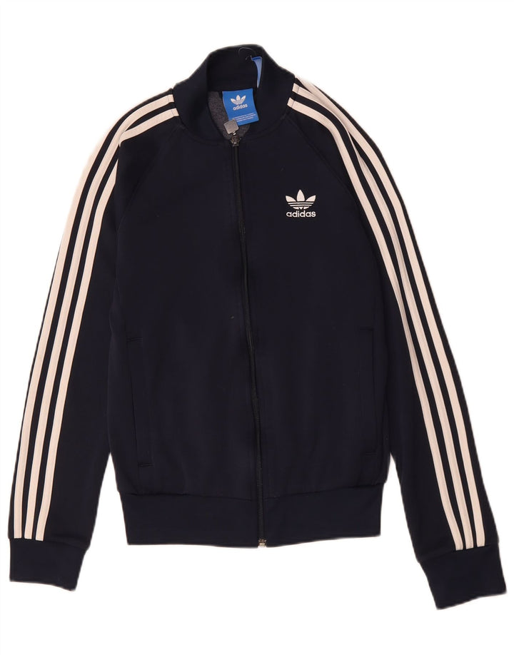 Adidas muška trenirka mala jakna od tamnoplavog poliestera
