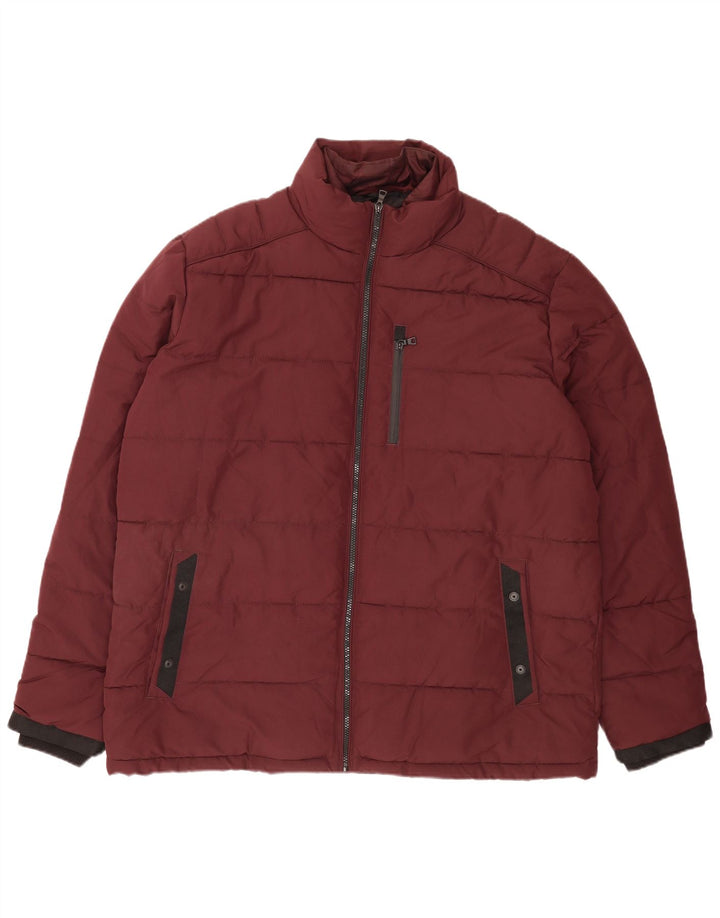 Marks & Spencer muška podstavljena jakna UK 46 3XL bordo poliester moderna