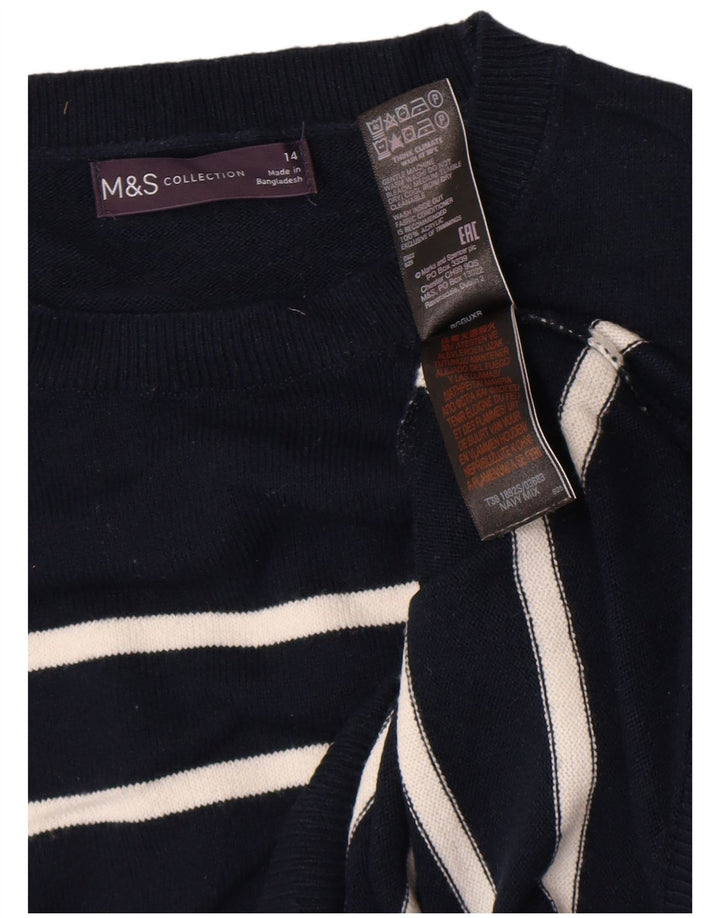 Marks & Spencer ženski džemper s okruglim izrezom UK 14 Srednje tamnoplava