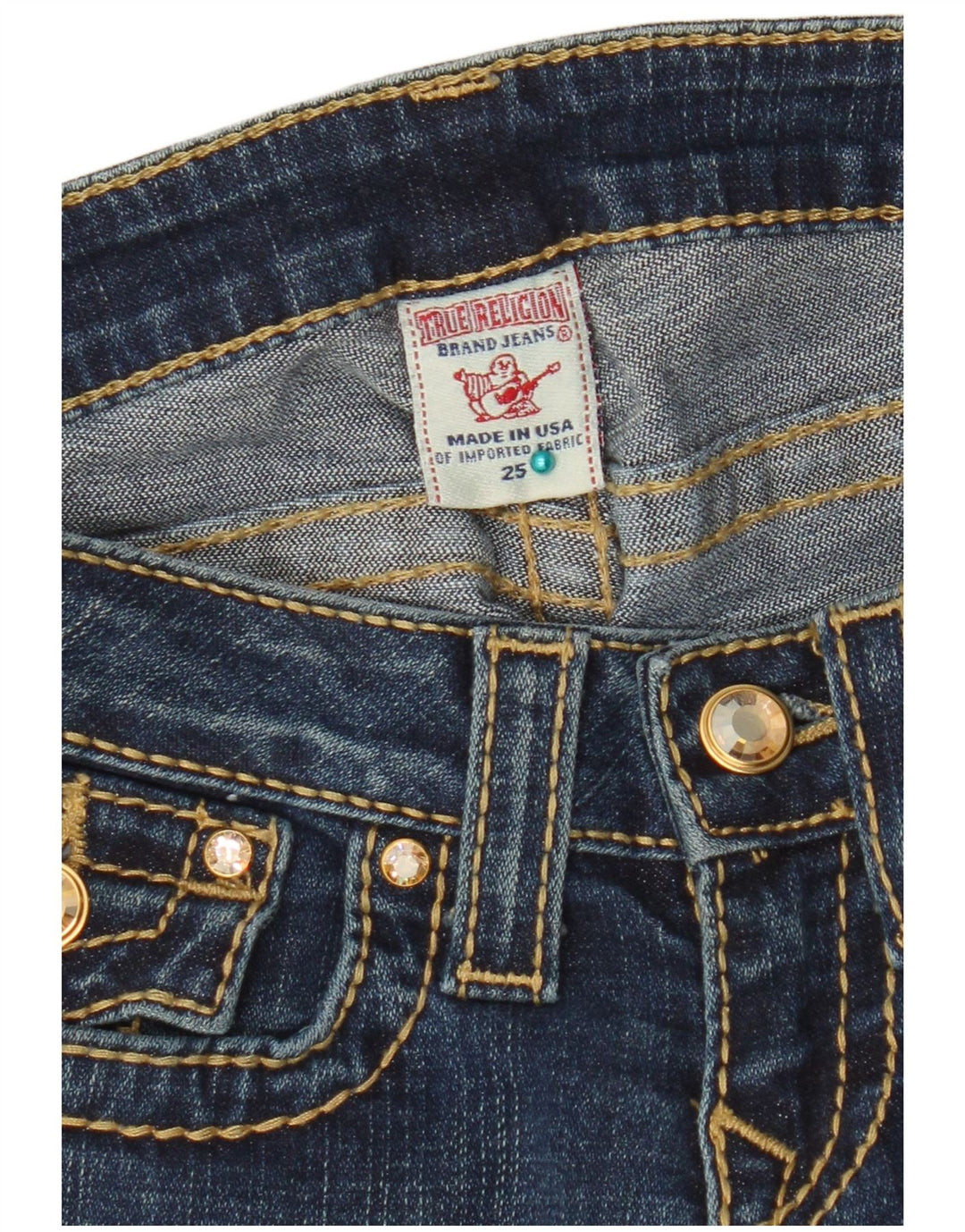 Ženske traperice True Religion Bootcut W25 L31 plavi pamuk