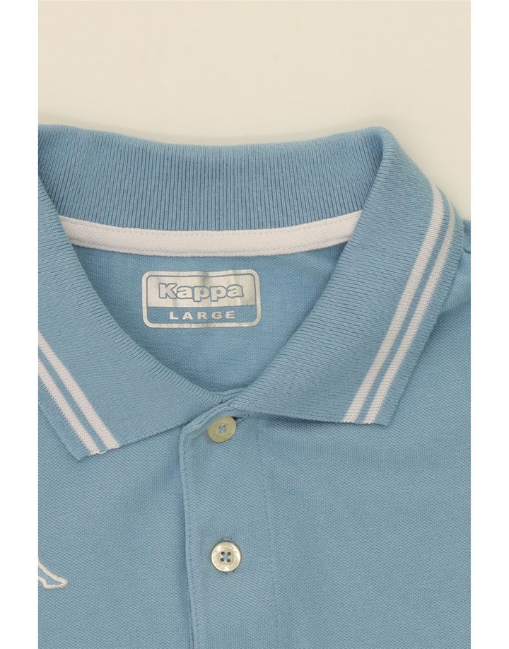KAPPA Mens Polo Shirt Large Blue Cotton Vintage Kappa and Second-Hand Kappa from Messina Hembry 