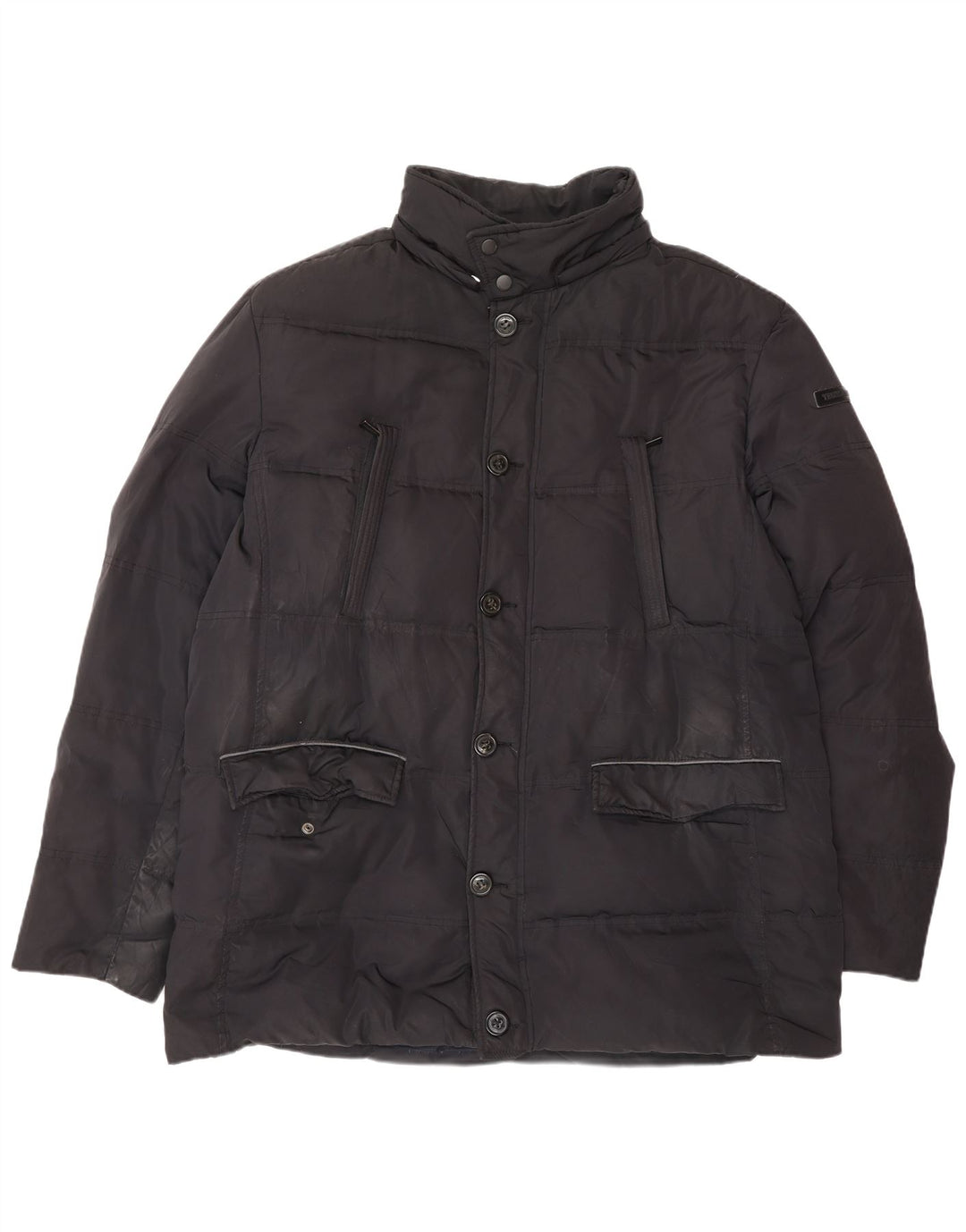 TRUSSARDI JEANS Muška podstavljena jakna IT 56 3XL crni poliester