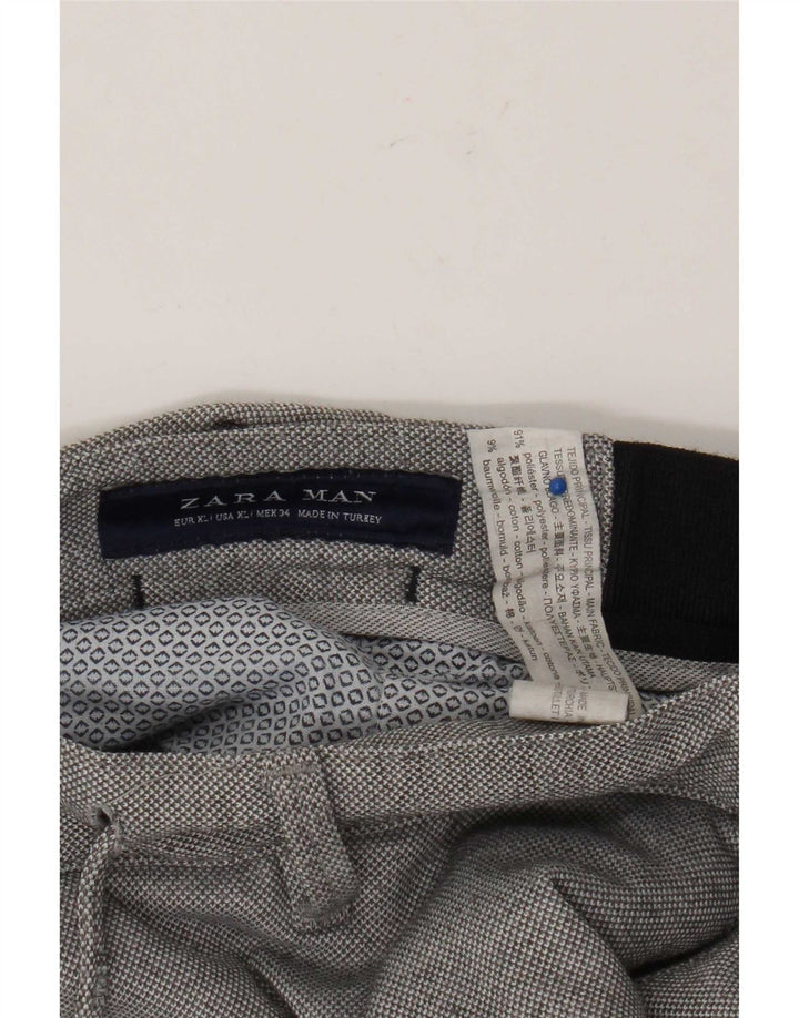 Zara muške uske skraćene hlače XL W34 L26 sivi poliester