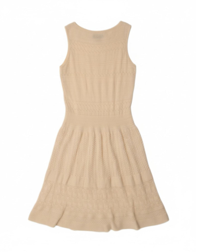 RALPH LAUREN Womens Sleeveless Jumper Dress UK 14 Large Off White Cotton Vintage Ralph Lauren and Second-Hand Ralph Lauren from Messina Hembry 