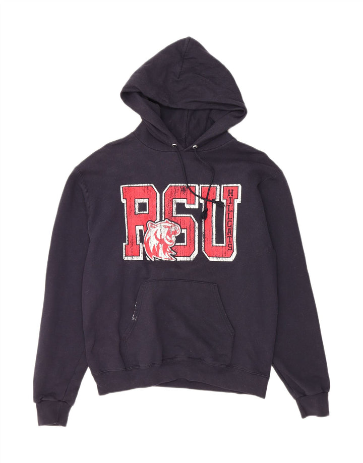 CHAMPION Mens Graphic Hoodie Jumper Medium Navy Blue Vintage Champion and Second-Hand Champion from Messina Hembry 