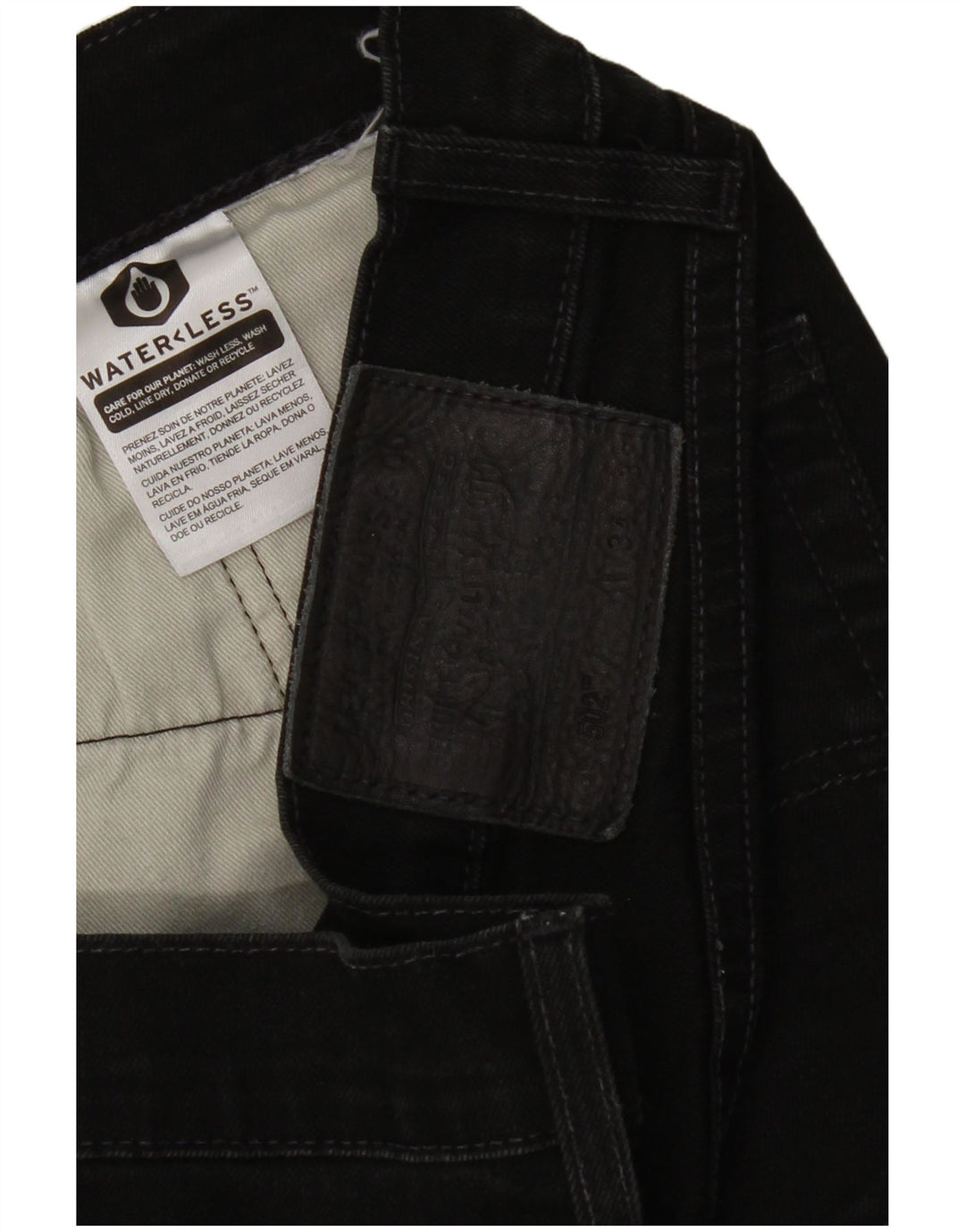 Levi's muške 502 sužene traperice W34 L32 crne