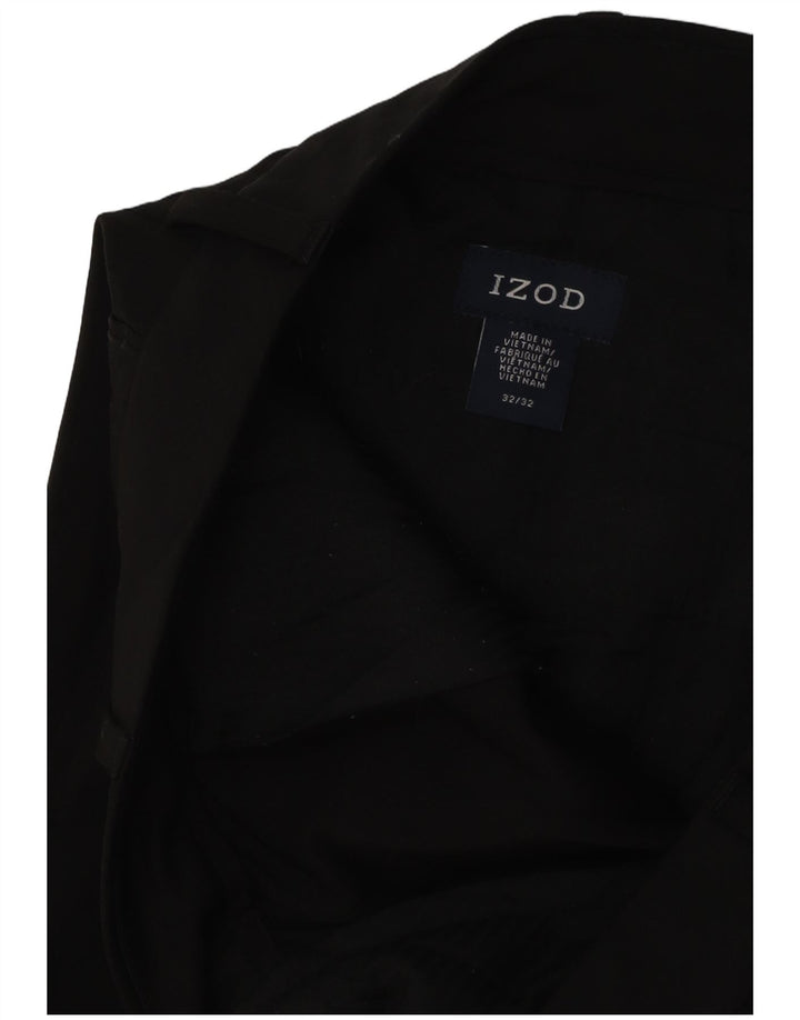 IZOD Muške ravne chino hlače W32 L29 crne