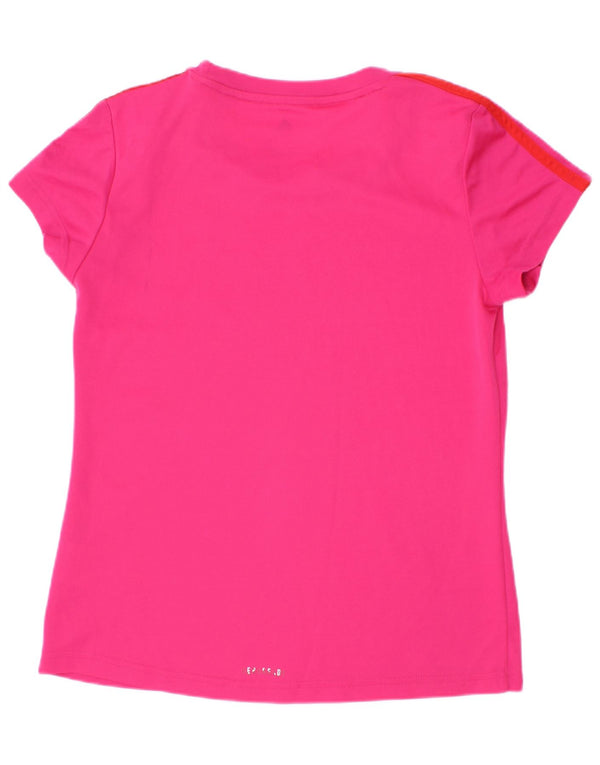 Adidas Girls Aeroready T-Shirt Top 11-12 Years Pink Poliester
