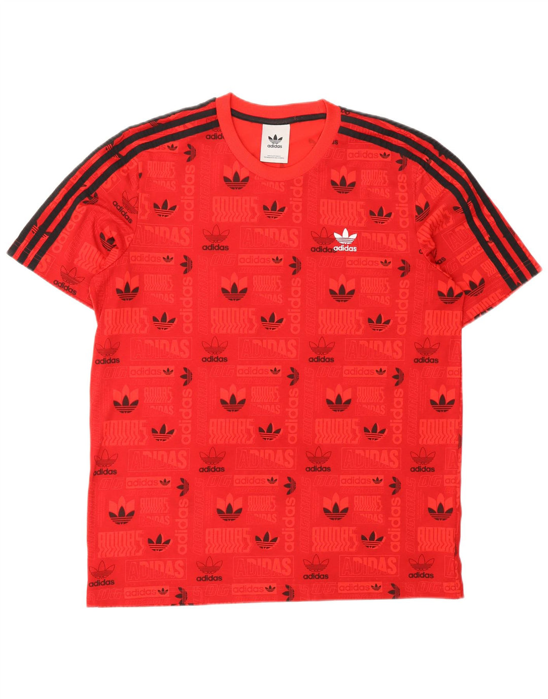 ADIDAS muška majica kratkih rukava s grafičkim motivima, veliki crveni poliester
