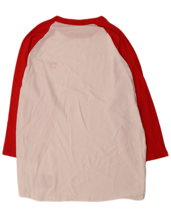 Champion Womens Long Sleeve T-Shirt Dress UK 18 XL White Colourblock Cotton