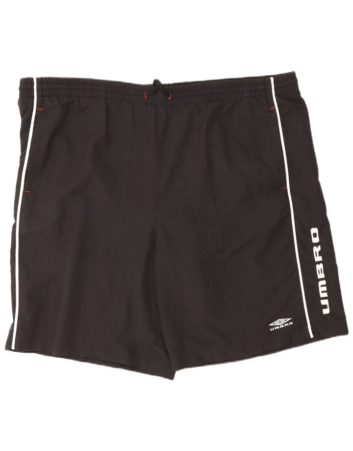 UMBRO muške sportske kratke hlače s grafičkim motivima 2XL crni poliester