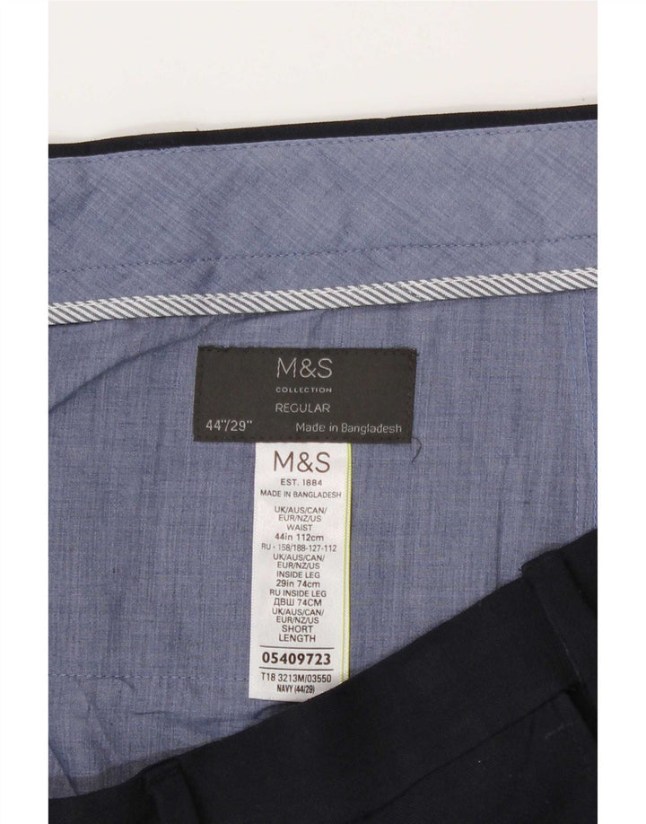 Marks & Spencer muške obične skraćene hlače W44 L26 tamnoplavi poliester