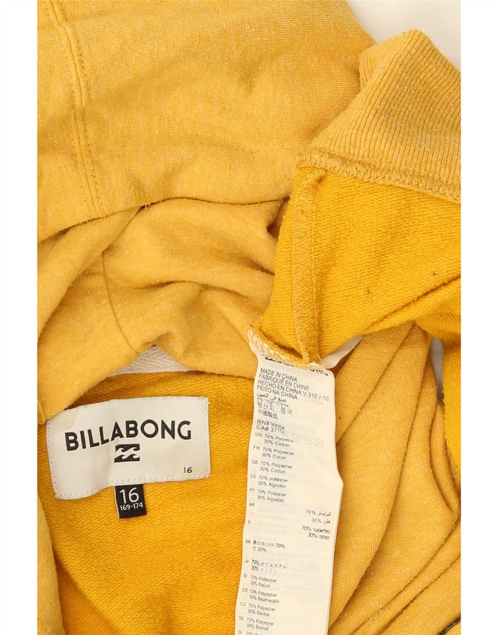 Billabong majica s kapuljačom za dječake 15-16 godina, žuti poliester