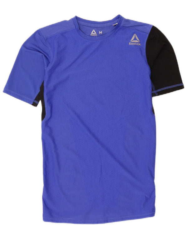 Reebok ženska majica kratkih rukava UK 12 Medium Blue Colourblock poliester