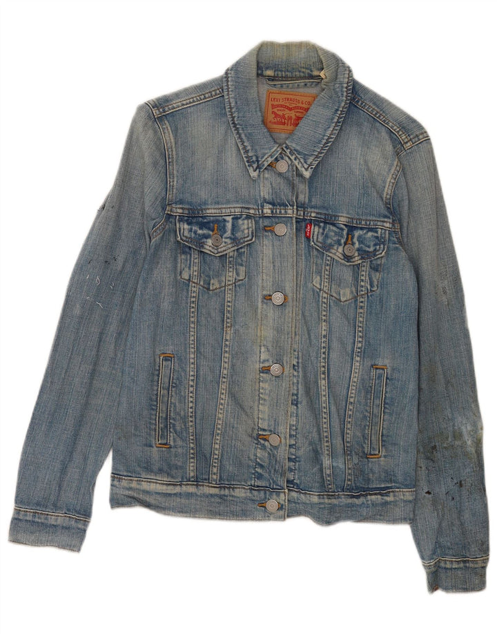 Levi's ženska traper jakna s grafičkim motivima UK 8, mali plavi pamuk