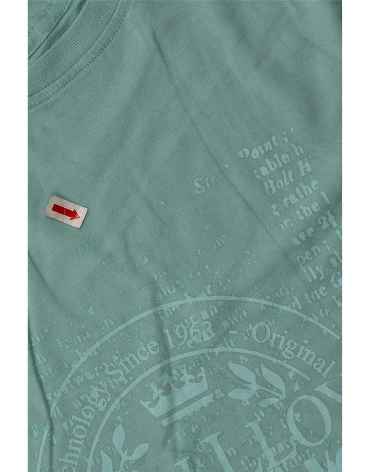 Henri Lloyd muška majica kratkih rukava srednje tirkizne boje s grafičkim motivima