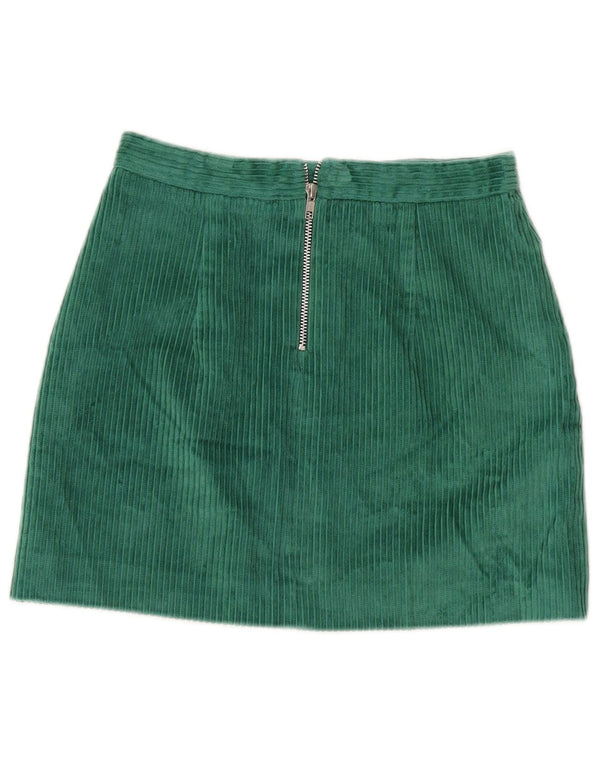 Jack Wills ženska mini suknja od samta UK 10 mala W28 zeleni pamuk