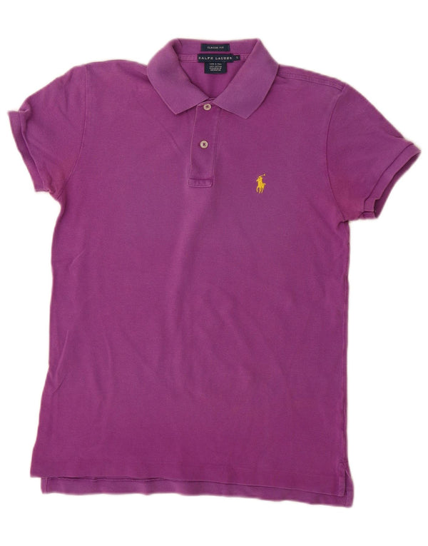 Ralph Lauren ženska polo majica klasičnog kroja UK 10 Mala ljubičasta pamuk