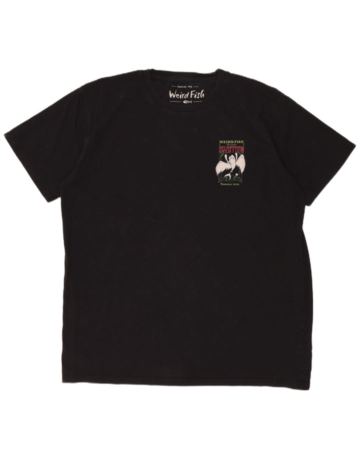 WEIRD FISH Muška majica kratkih rukava s grafičkim motivima XL, crni pamuk