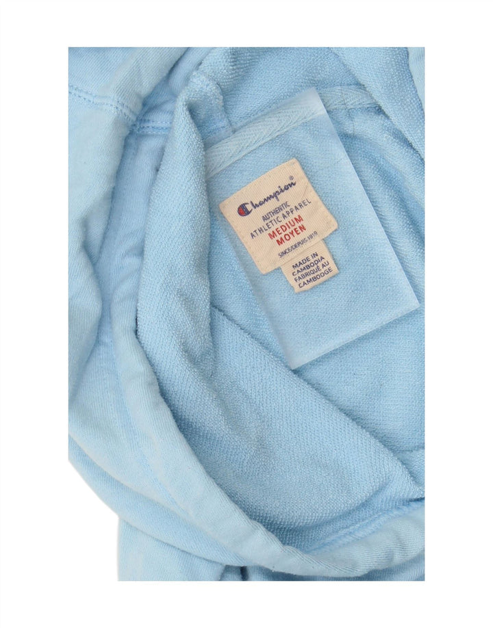 CHAMPION Mens Graphic Hoodie Jumper Medium Blue Cotton Vintage Champion and Second-Hand Champion from Messina Hembry 