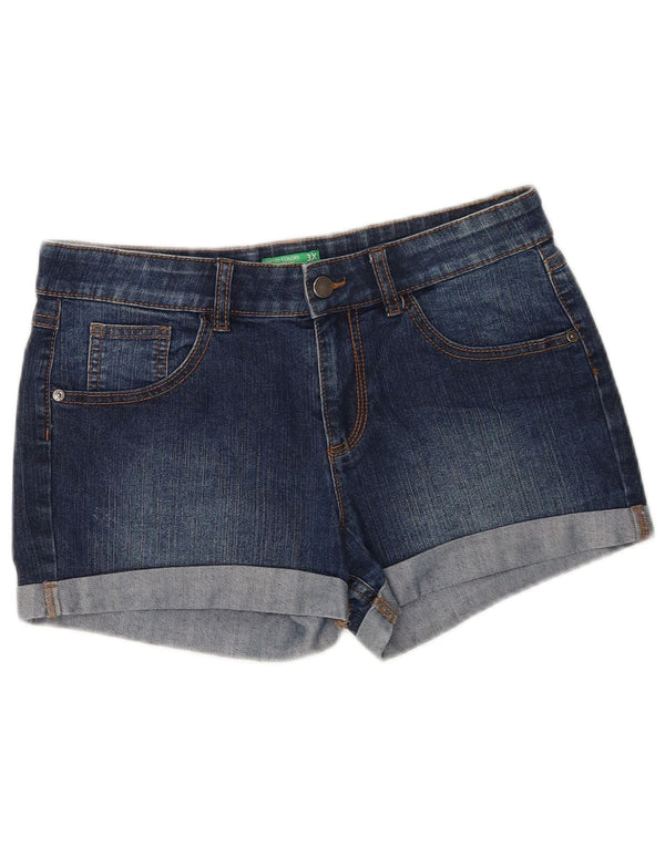 Benetton kratke traper hlače za djevojčice 15-16 godina 3XL W30 plave