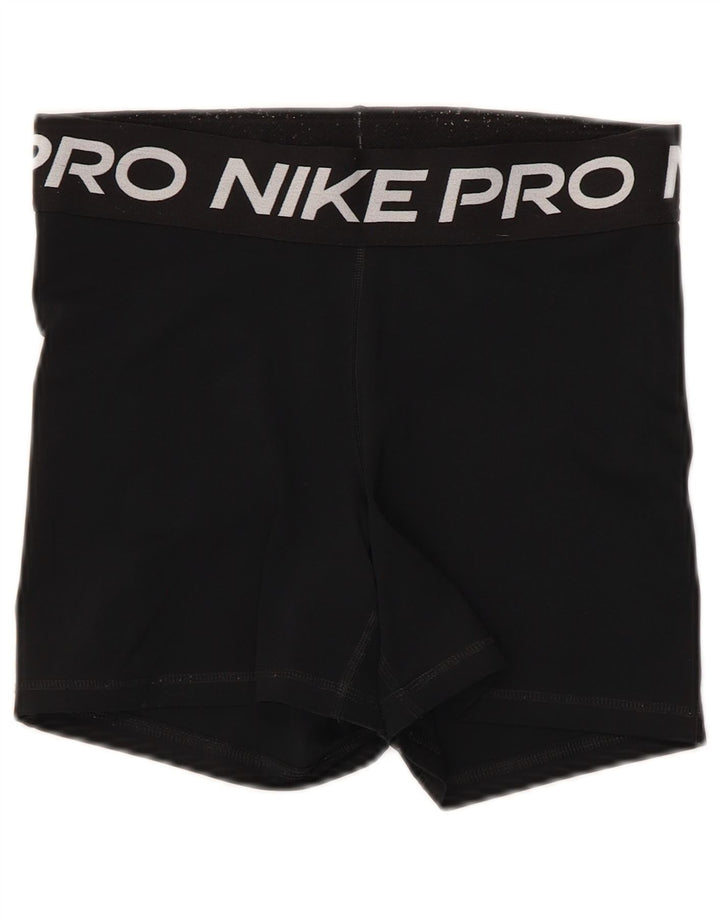 Nike Ženske Dri Fit Graphic Sport Shorts UK 12 Srednje crni poliester