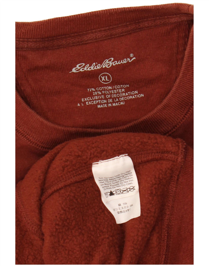 EDDIE BAUER Muška majica s motivima XL, smeđi pamuk