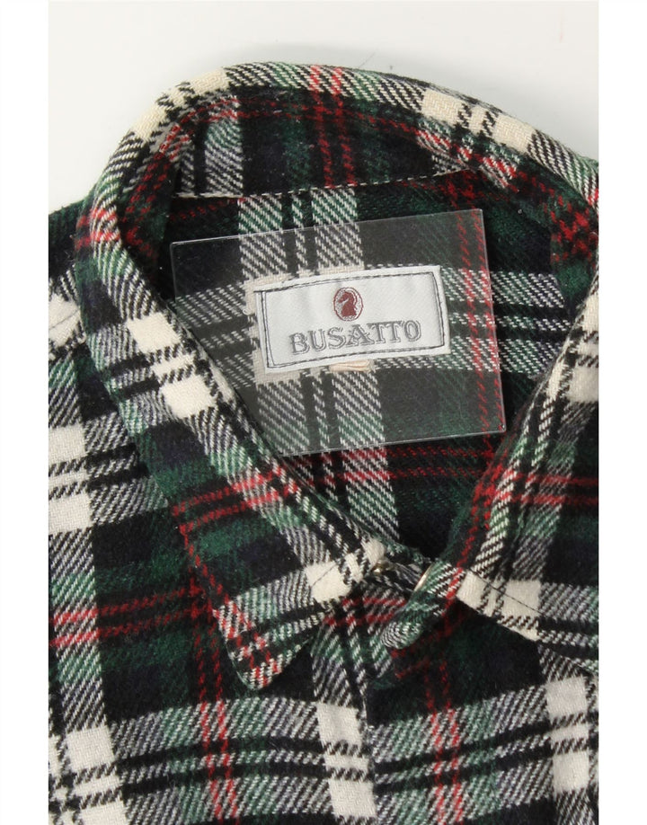 VINTAGE Mens Flannel Shirt Large Green Check Vintage Vintage and Second-Hand Vintage from Messina Hembry 