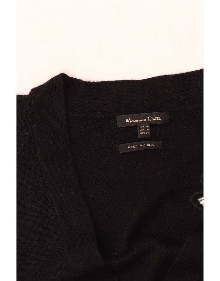 Massimo Dutti ženski prekomjerni džemper UK 14 Srednje crni cvjetni