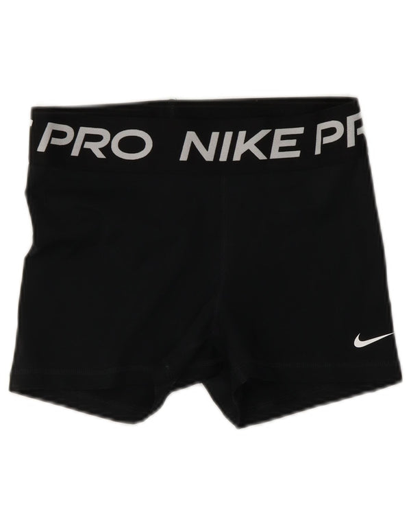 NIKE Ženske Dri Fit Graphic Sport Shorts UK 10 Mali crni poliester