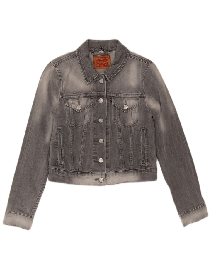 LEVI'S ženska jakna od kratkog trapera UK 10 Mala siva pamuk