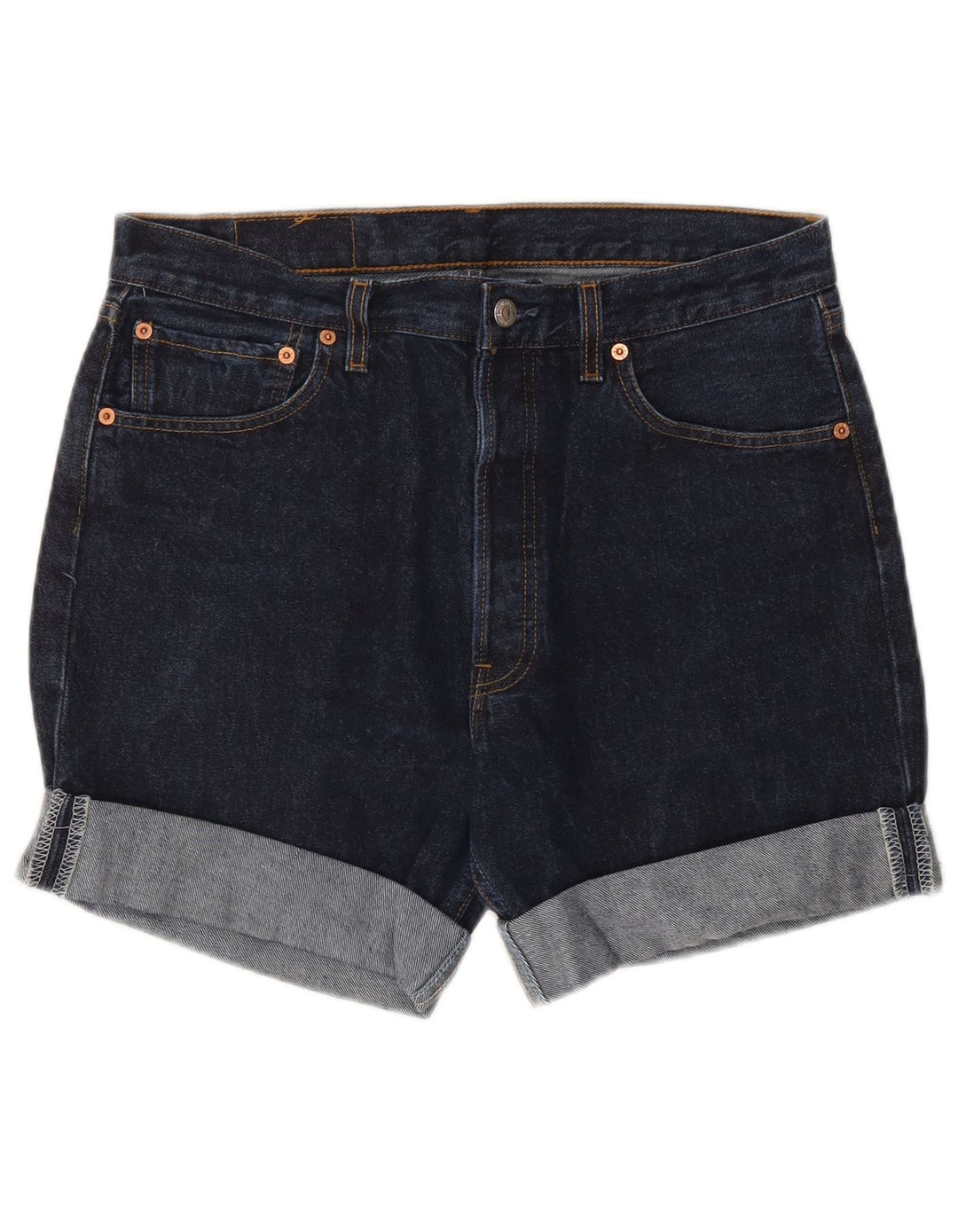 Levi's muške 501 traper kratke hlače W34 velike tamnoplave