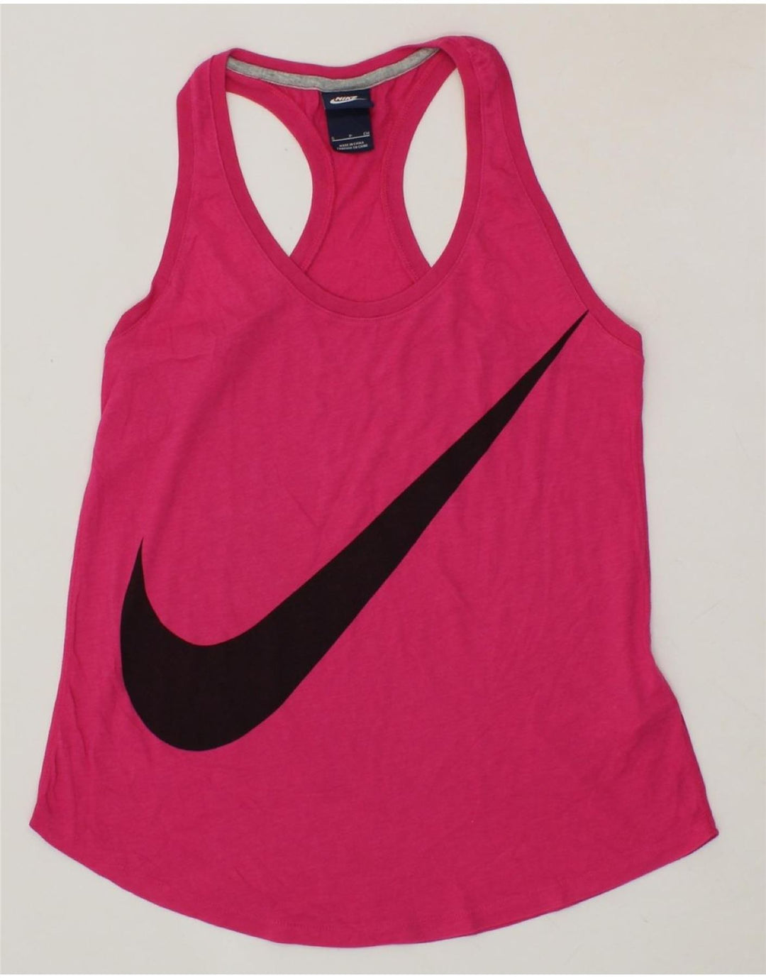 NIKE Womens Graphic Vest Top UK 10 Small Pink Polyester Vintage Nike and Second-Hand Nike from Messina Hembry 
