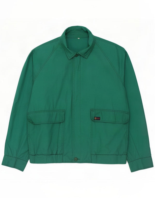 Vintage Mens Bomber Jacket UK 40 Large Green Cotton
