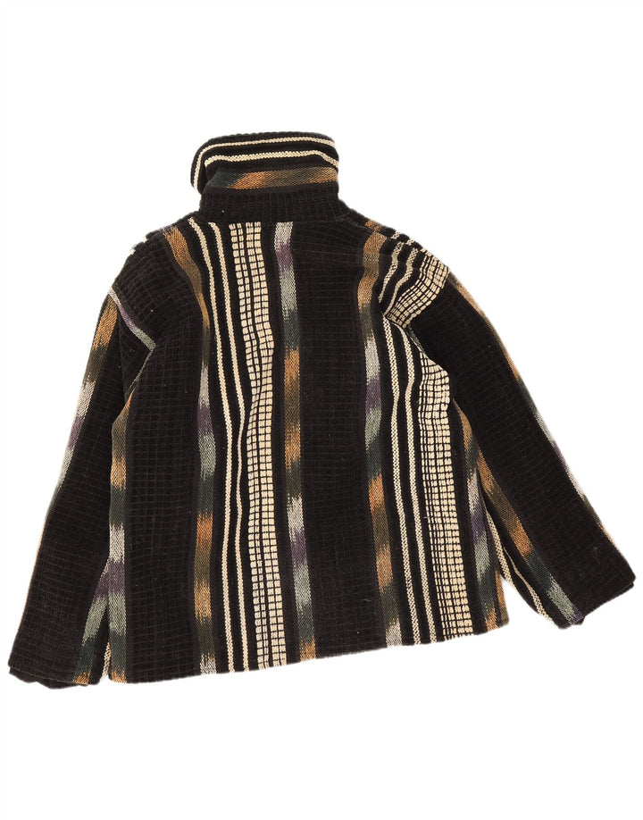 Vintage muška bomber jakna UK 38 pamuk srednje crne pruge