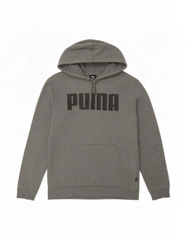 Puma Mens Graphic Hoodie Jumper Small Grey