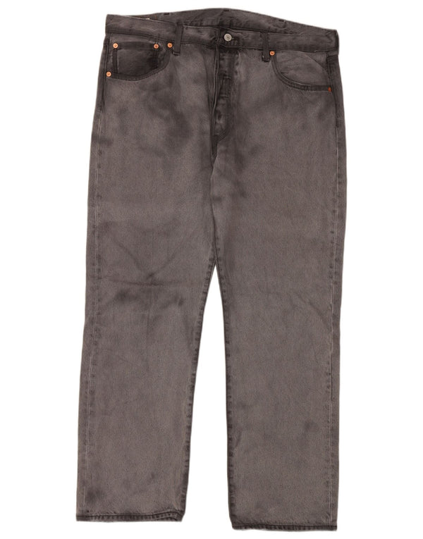 LEVI'S muške 501 ravne traperice W38 L30 sivi pamuk