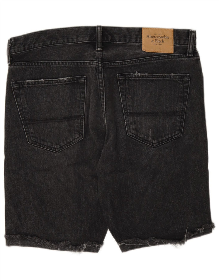 Abercrombie & Fitch muške traper kratke hlače W33 srednje sivi pamuk