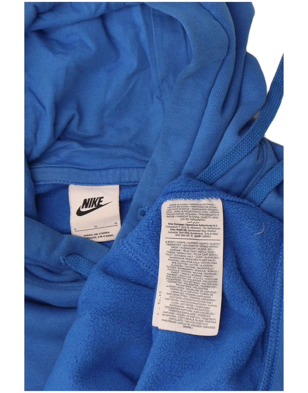 Nike muška majica s kapuljačom, veliki plavi pamuk